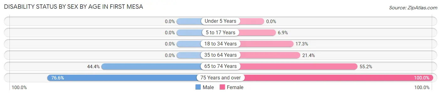 Disability Status by Sex by Age in First Mesa