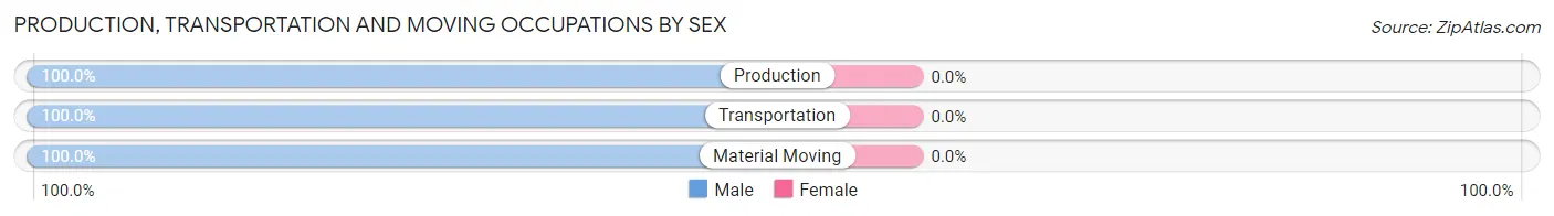 Production, Transportation and Moving Occupations by Sex in Grand Canyon Village