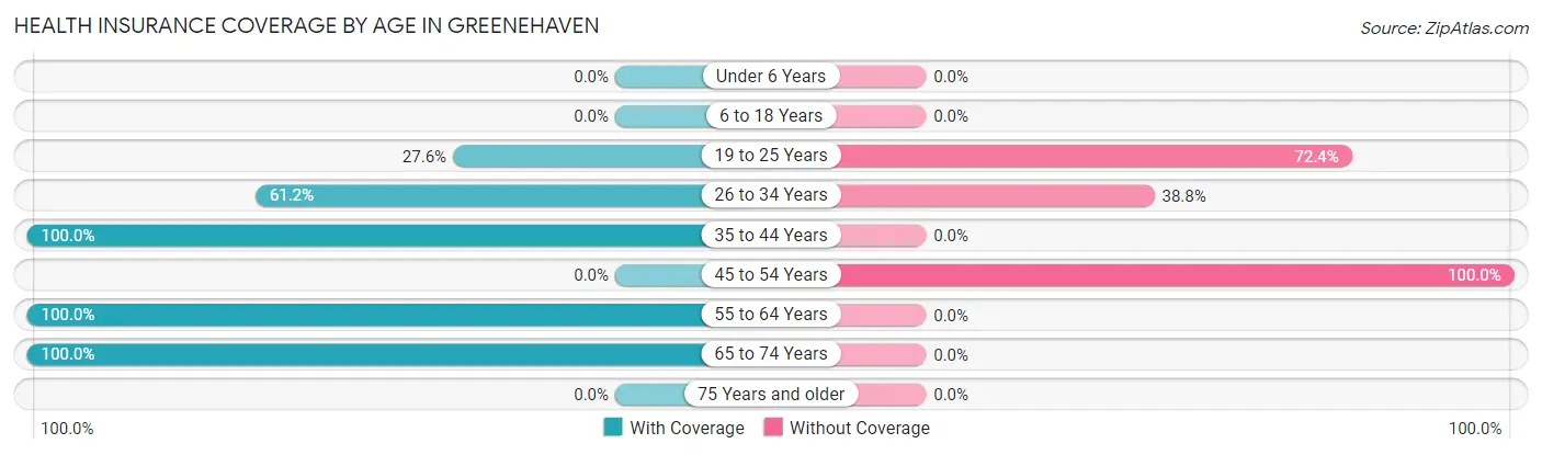Health Insurance Coverage by Age in Greenehaven