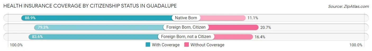 Health Insurance Coverage by Citizenship Status in Guadalupe