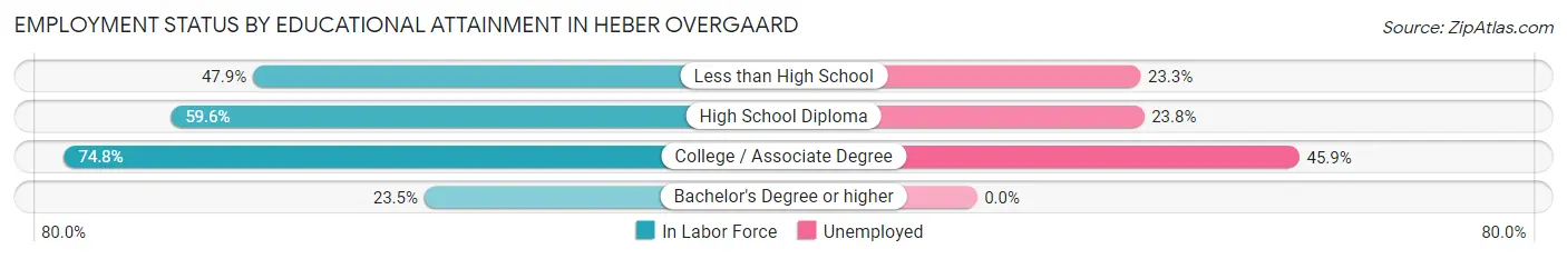 Employment Status by Educational Attainment in Heber Overgaard