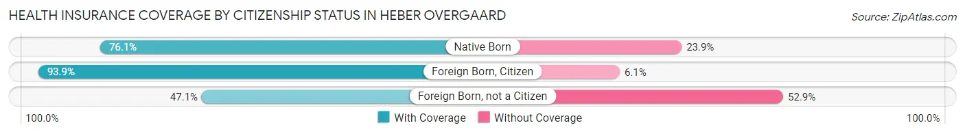 Health Insurance Coverage by Citizenship Status in Heber Overgaard