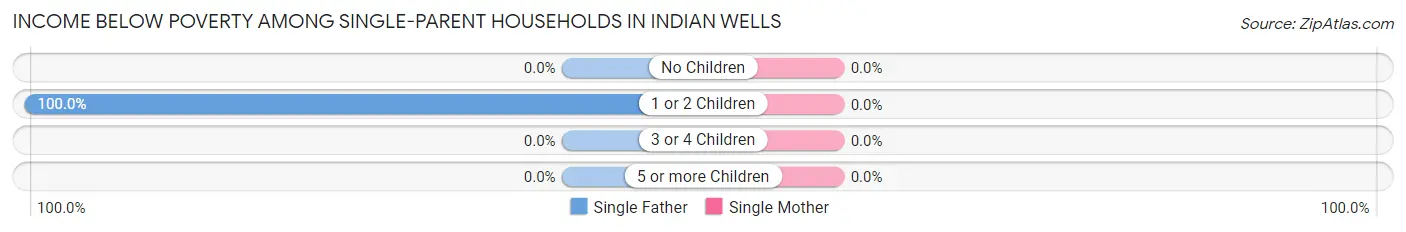 Income Below Poverty Among Single-Parent Households in Indian Wells