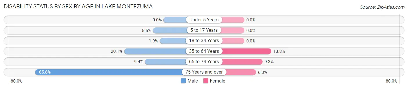 Disability Status by Sex by Age in Lake Montezuma
