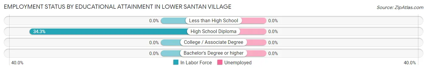 Employment Status by Educational Attainment in Lower Santan Village