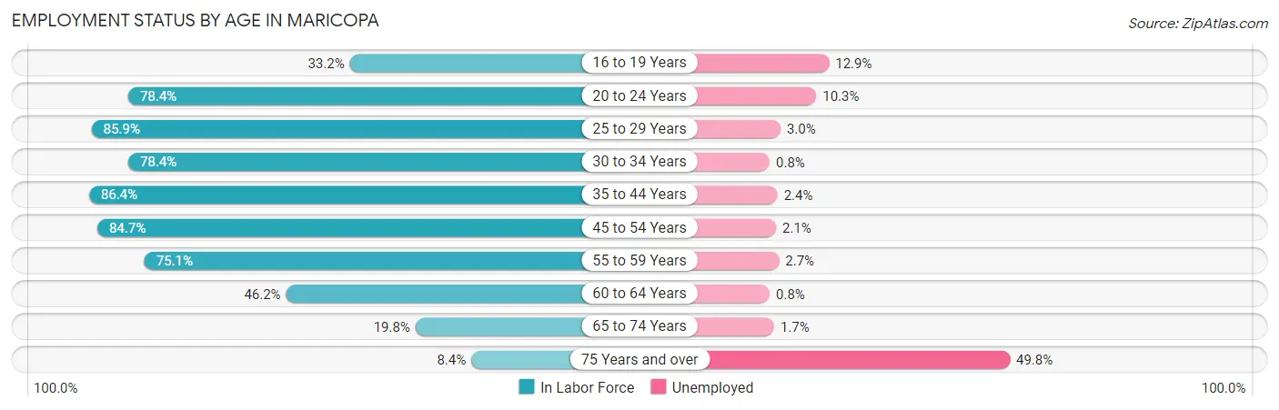 Employment Status by Age in Maricopa