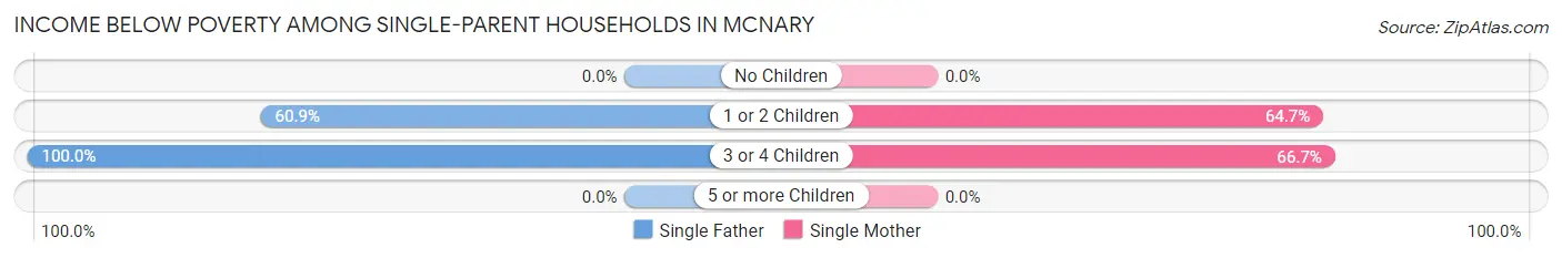 Income Below Poverty Among Single-Parent Households in Mcnary