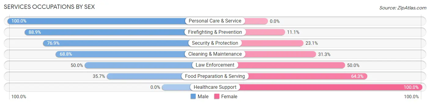 Services Occupations by Sex in Mcnary