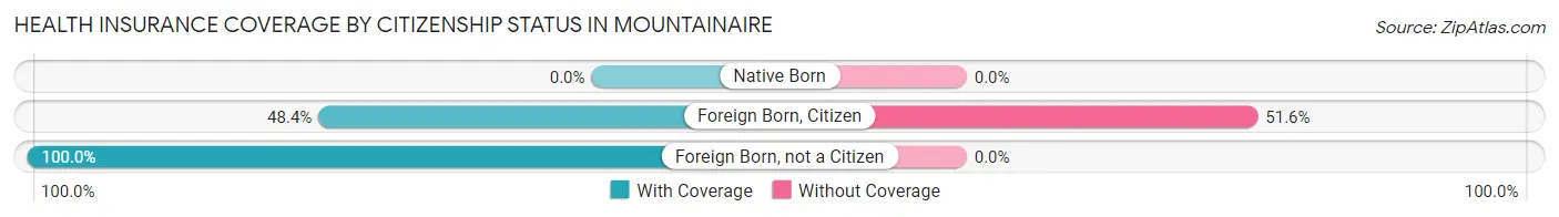 Health Insurance Coverage by Citizenship Status in Mountainaire