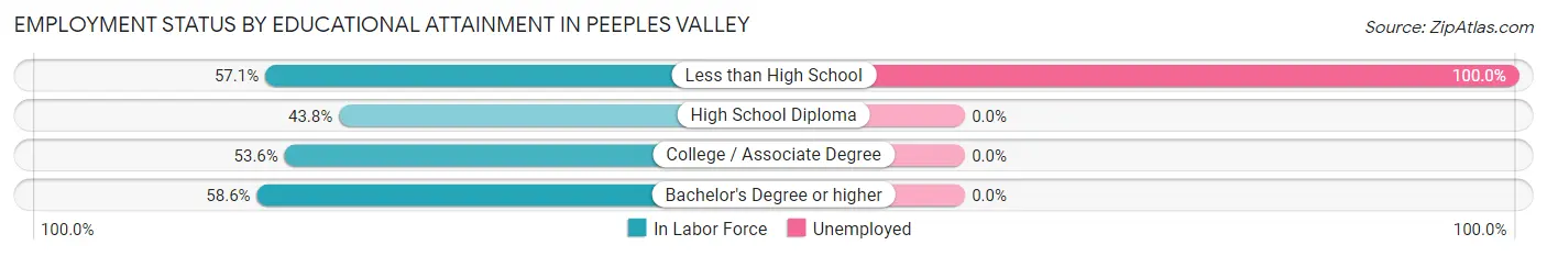 Employment Status by Educational Attainment in Peeples Valley