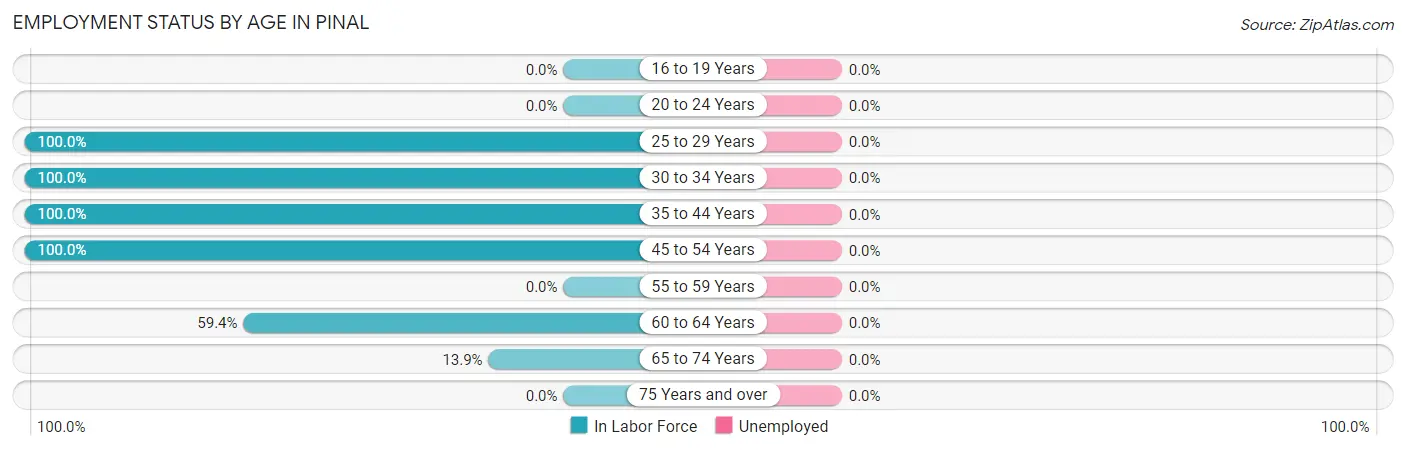Employment Status by Age in Pinal