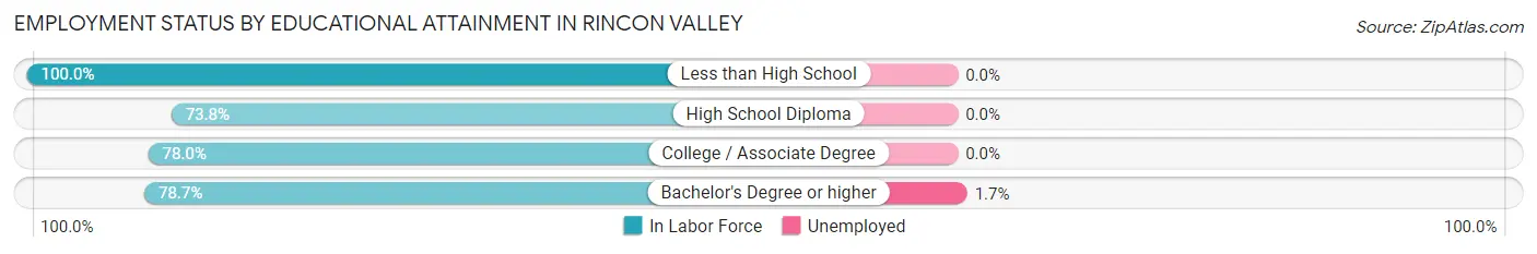 Employment Status by Educational Attainment in Rincon Valley