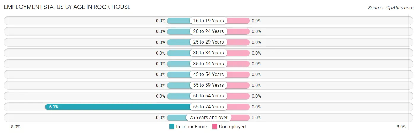 Employment Status by Age in Rock House