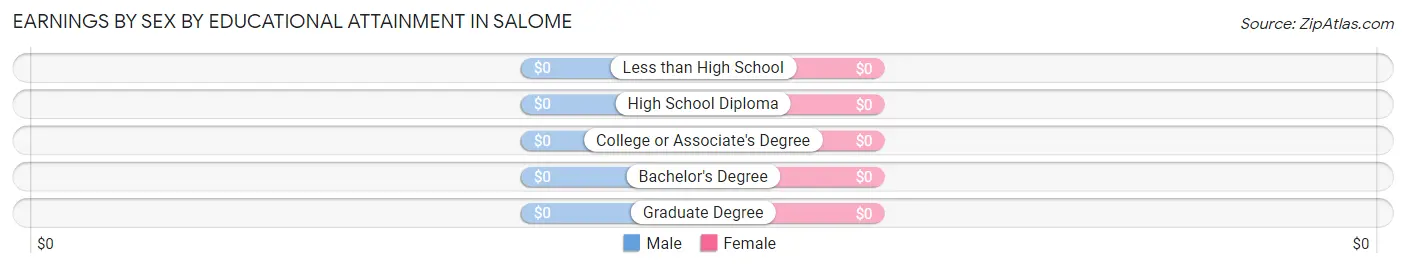 Earnings by Sex by Educational Attainment in Salome