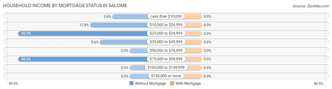Household Income by Mortgage Status in Salome