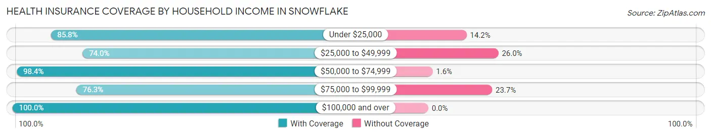 Health Insurance Coverage by Household Income in Snowflake