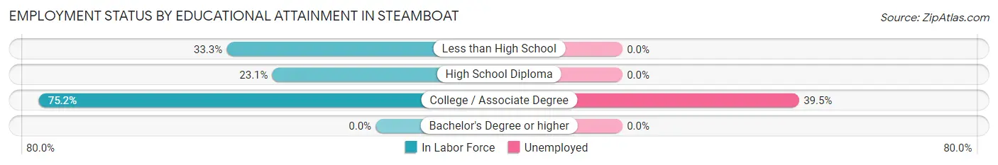Employment Status by Educational Attainment in Steamboat