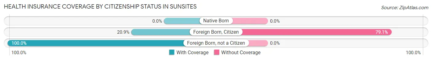 Health Insurance Coverage by Citizenship Status in Sunsites
