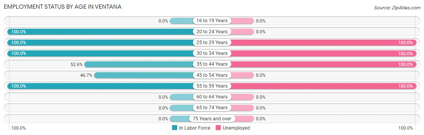 Employment Status by Age in Ventana