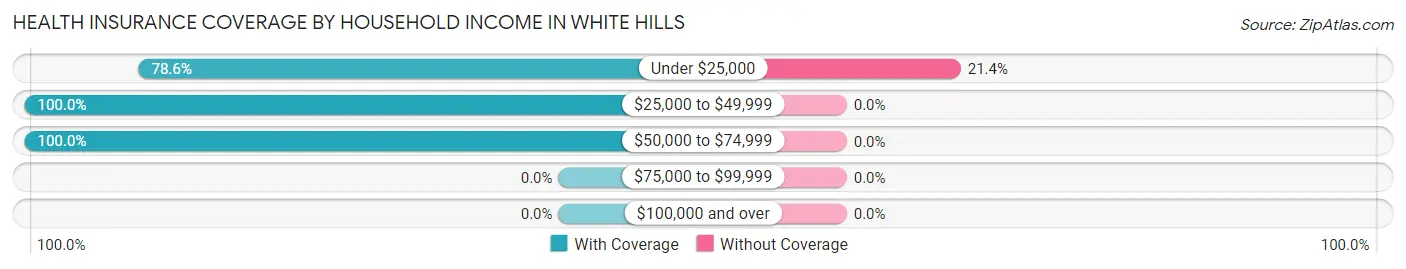 Health Insurance Coverage by Household Income in White Hills