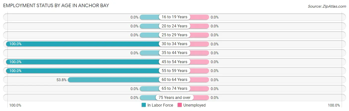 Employment Status by Age in Anchor Bay