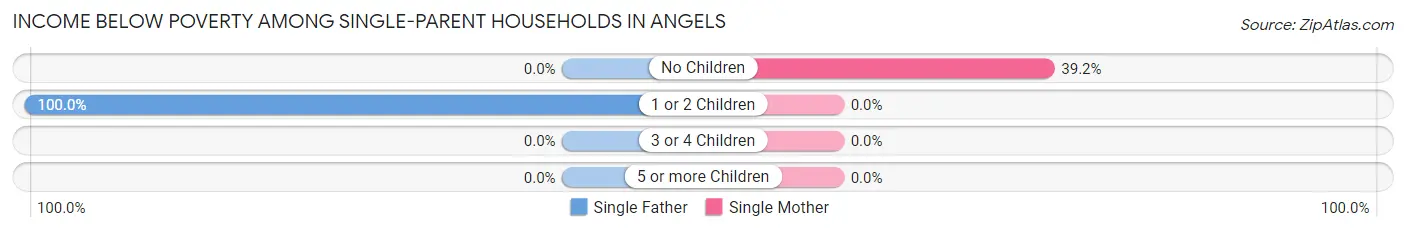 Income Below Poverty Among Single-Parent Households in Angels