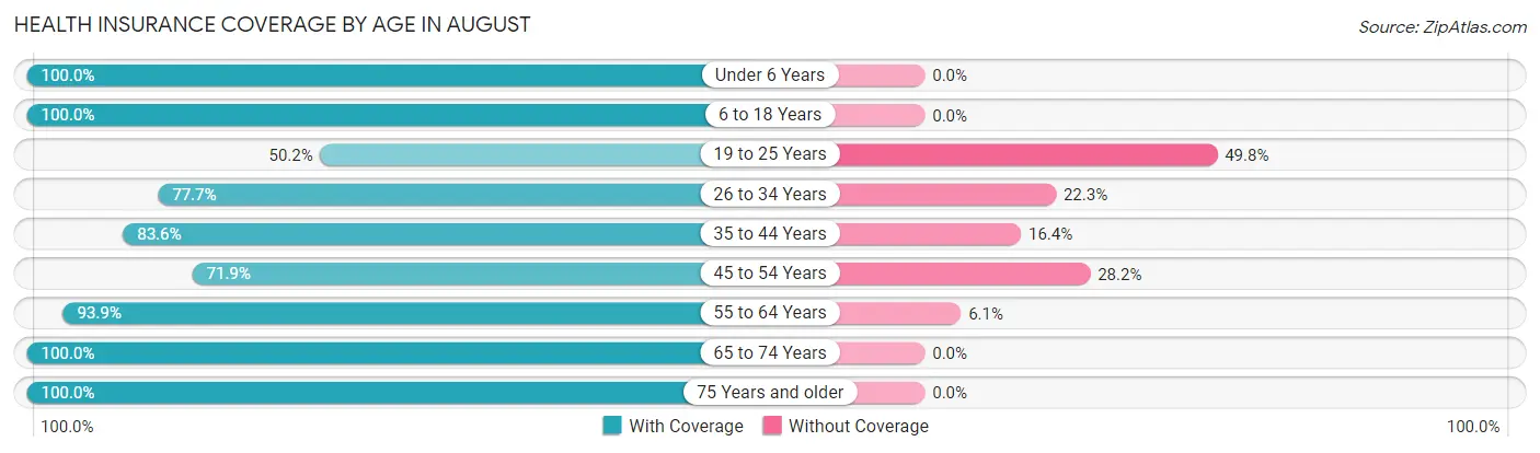 Health Insurance Coverage by Age in August