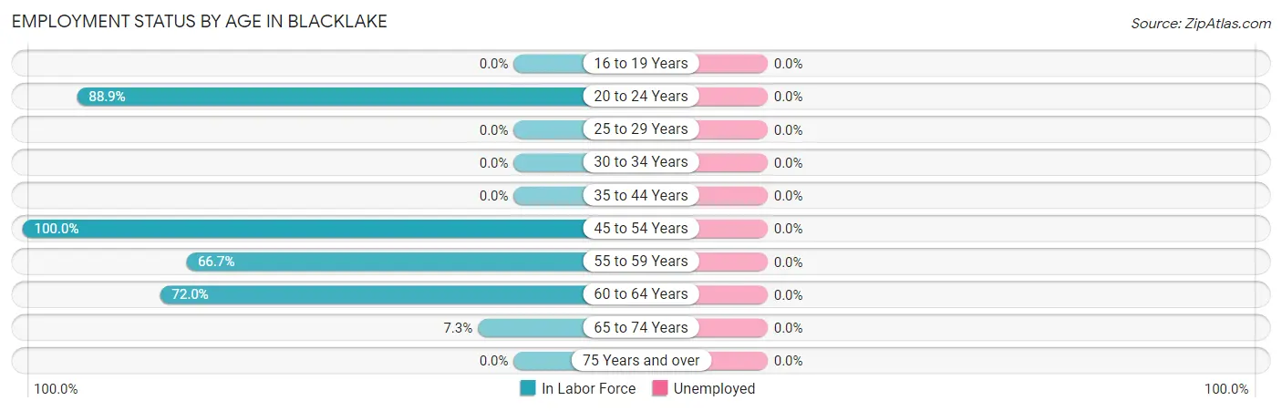Employment Status by Age in Blacklake