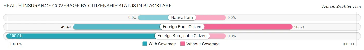 Health Insurance Coverage by Citizenship Status in Blacklake