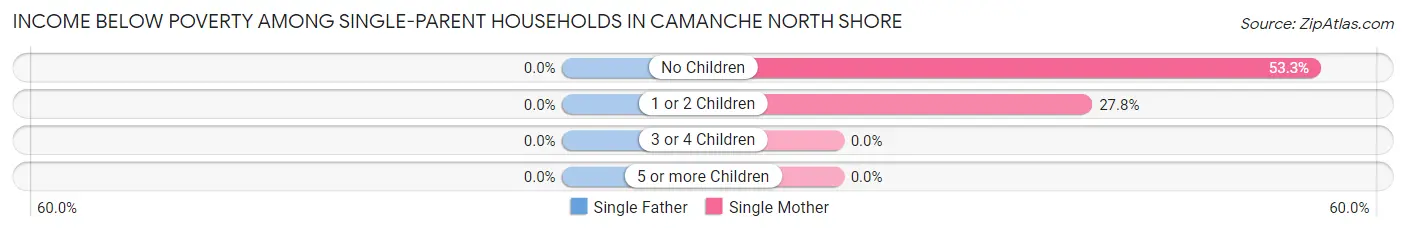 Income Below Poverty Among Single-Parent Households in Camanche North Shore