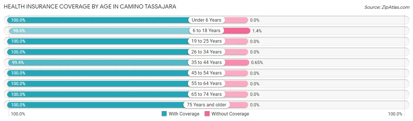 Health Insurance Coverage by Age in Camino Tassajara