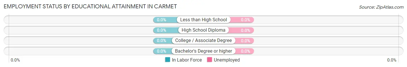 Employment Status by Educational Attainment in Carmet
