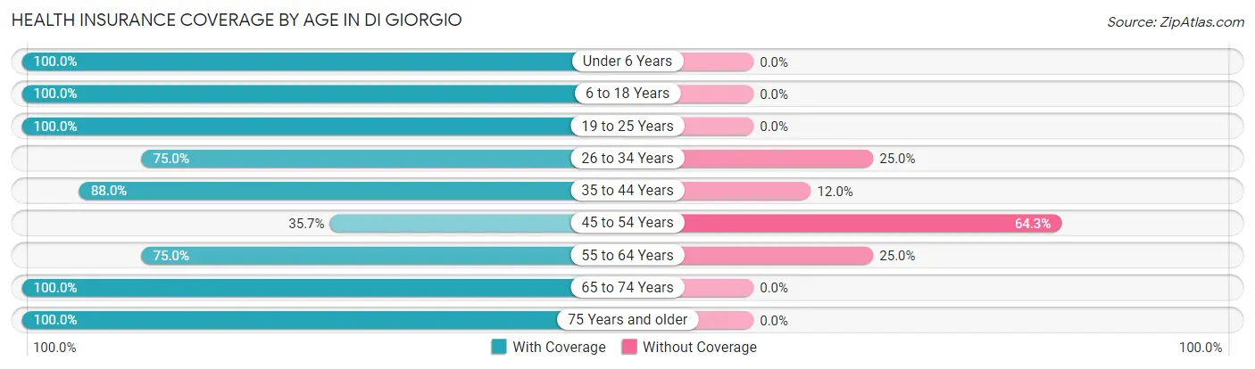 Health Insurance Coverage by Age in Di Giorgio