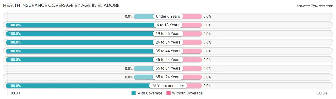 Health Insurance Coverage by Age in El Adobe