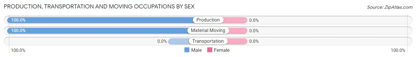 Production, Transportation and Moving Occupations by Sex in El Verano