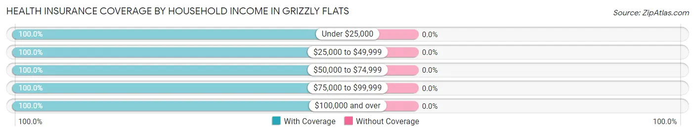 Health Insurance Coverage by Household Income in Grizzly Flats