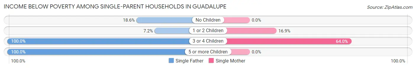 Income Below Poverty Among Single-Parent Households in Guadalupe