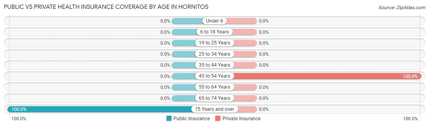 Public vs Private Health Insurance Coverage by Age in Hornitos