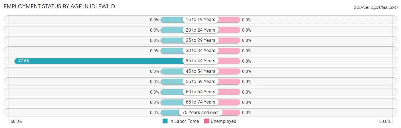 Employment Status by Age in Idlewild