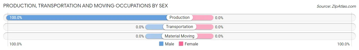 Production, Transportation and Moving Occupations by Sex in Martell