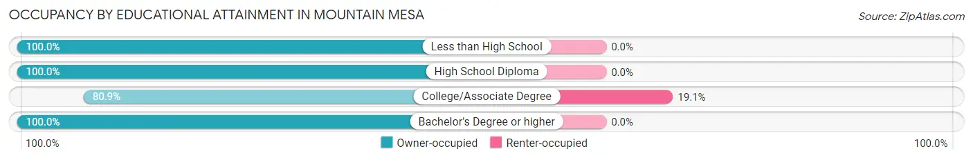 Occupancy by Educational Attainment in Mountain Mesa