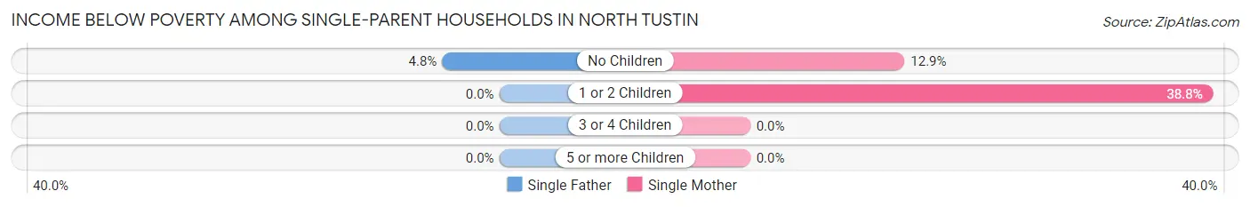 Income Below Poverty Among Single-Parent Households in North Tustin