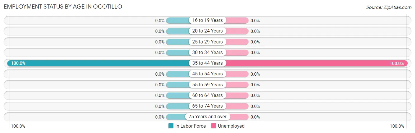 Employment Status by Age in Ocotillo