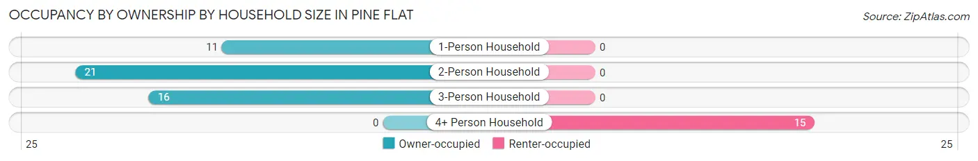 Occupancy by Ownership by Household Size in Pine Flat