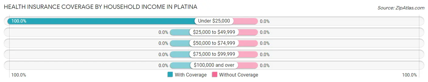 Health Insurance Coverage by Household Income in Platina