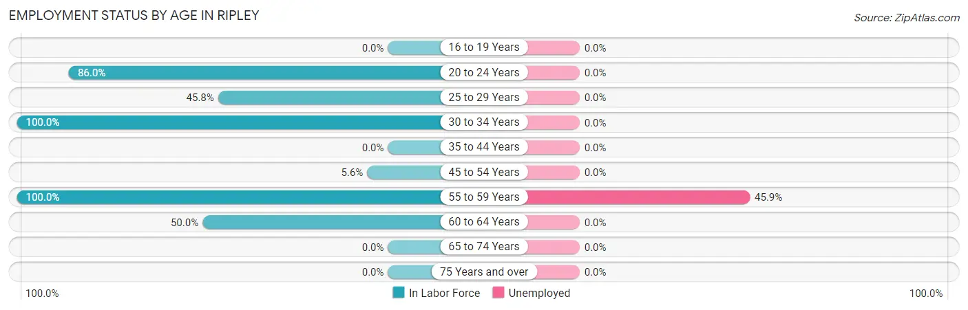 Employment Status by Age in Ripley