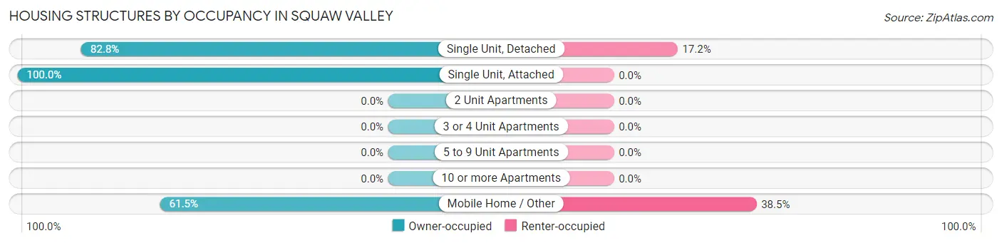 Housing Structures by Occupancy in Squaw Valley