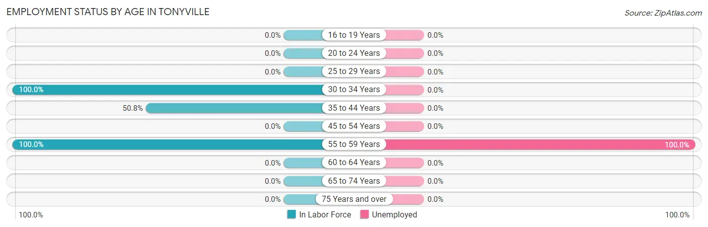 Employment Status by Age in Tonyville