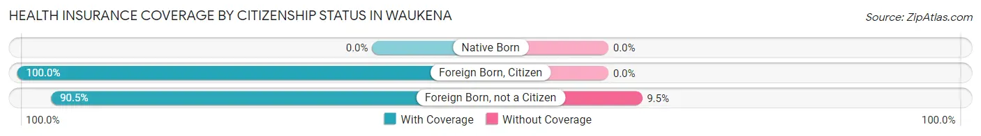 Health Insurance Coverage by Citizenship Status in Waukena