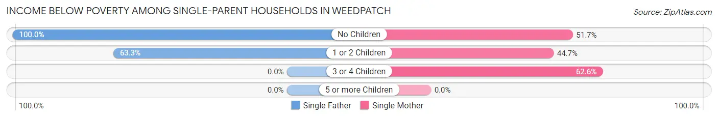 Income Below Poverty Among Single-Parent Households in Weedpatch